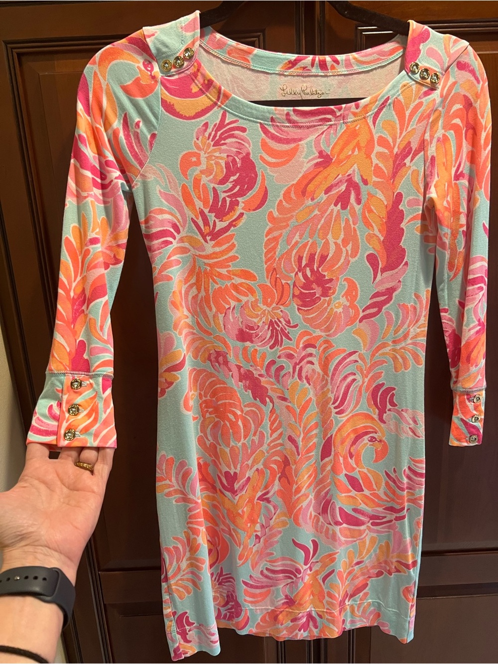 NWOT Lilly Pulitzer Sophie UPF 50+ Love Birds Print Dress Classic Resort - XXS - Picture 7 of 9